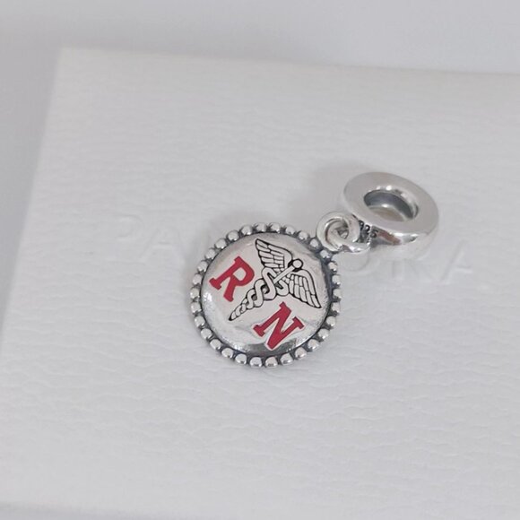 Pandora Exclusive RN Registered Nurse Dangle Charm S925 Silver with box - Picture 5 of 9